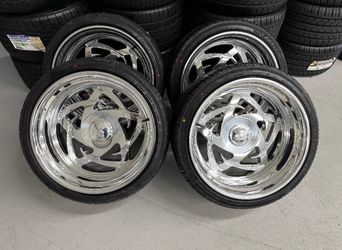 FORD OR CHEVY 5 LUG  -NEW 20x11 polished forged wheels with Lexani tires