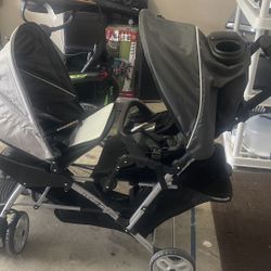 Graco DuoGlider Click Connect Double Stroller Glacier