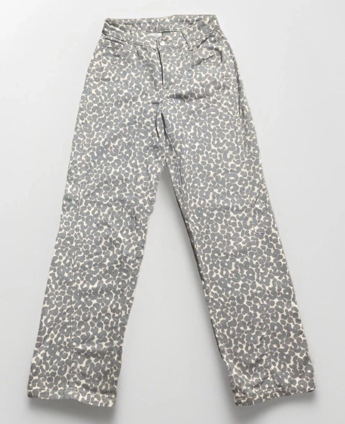 Wild Fable Women's Leopard Print High Rise Straight Leg Jean Pants Size XXS