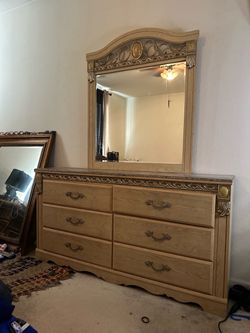 Ashley Wood Dresser with Mirror