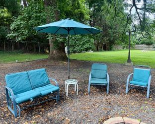 Well-Loved Patio Set with Umbrella