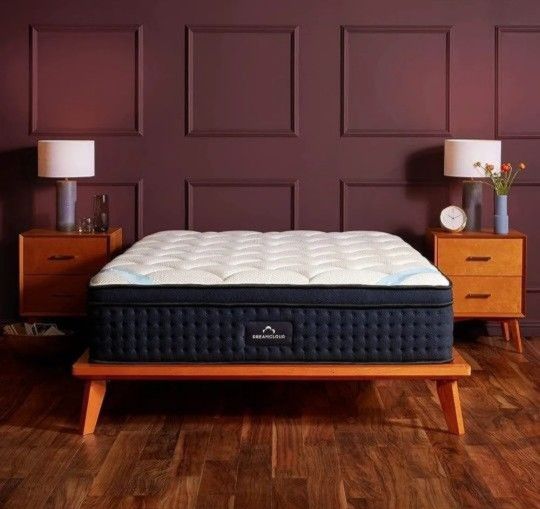 New! 14" Twin Size DreamCloud Premier Hybrid Gel Memory Foam Mattress In The Box Seal