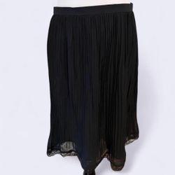Japanese Rutia Pleated Black Lace Skirt, Bloggers Fave Sz S