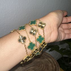 18k gold plated clover bracelet, gift for Mother’s Day 