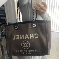 Authentic Chanel Deauville Tote - Denim