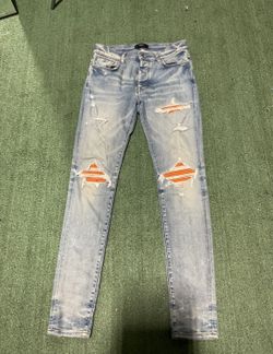 Amiri Jeans Size 34 Orange Patches $300