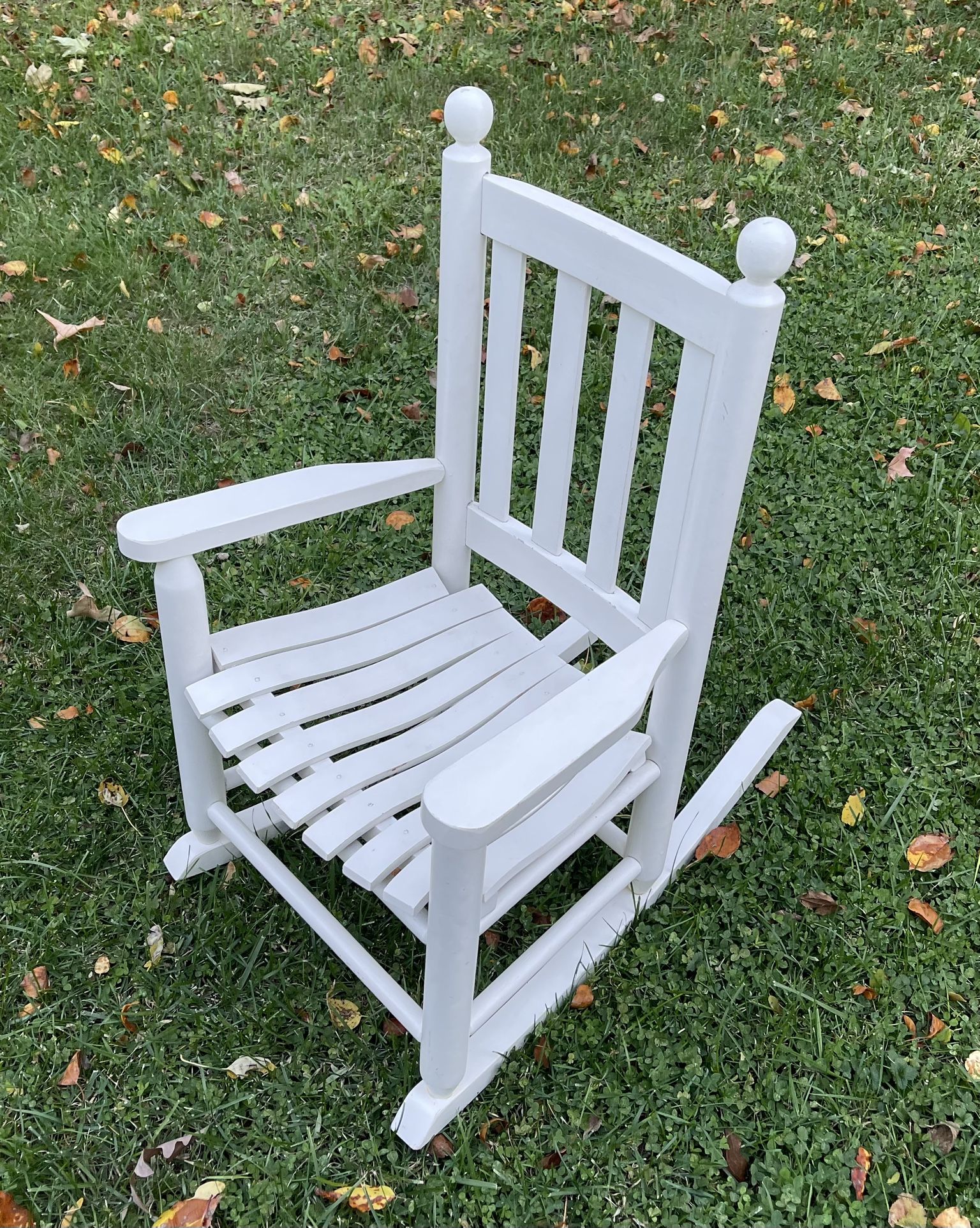 Child’s White, Wooden Rocking Chair-Pending Pickup