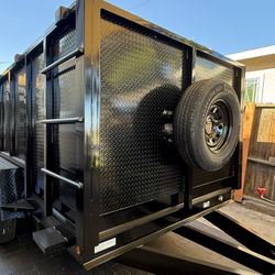 New SCISSOR LIFT Hydraulic Dump Trailer Loaded with Ramps & Accessories 💠