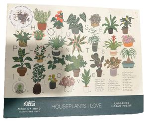 RARE Houseplants I Love 1000 Pc Jigsaw Puzzle Pc of Mind Gardeners Free Ship