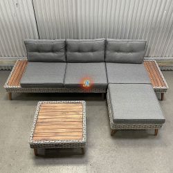 Premium L-Shaped Sectional Outdoor Sectional Patio Furniture Set