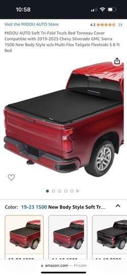 2019-2023 Silverado And Sierra Tri-fold Bed Cover