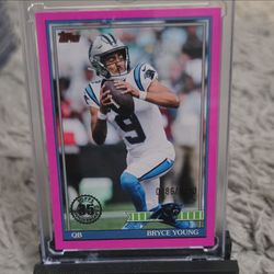 Topps Bryce Young Panthers 91 Topps Football Pink Parallel 91TF-14 /1000