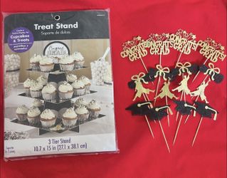 Graduation Cupcake Stand And Toppers 