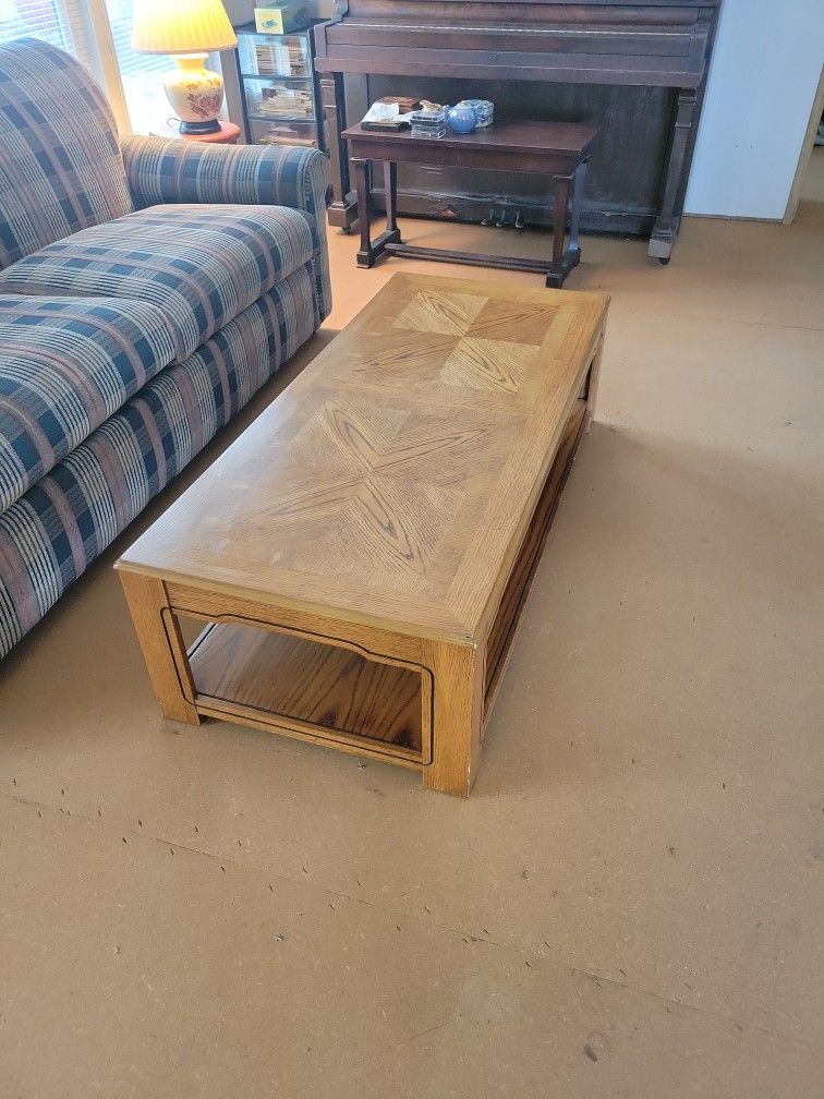 Well Made Heavy Wooden Coffee Table