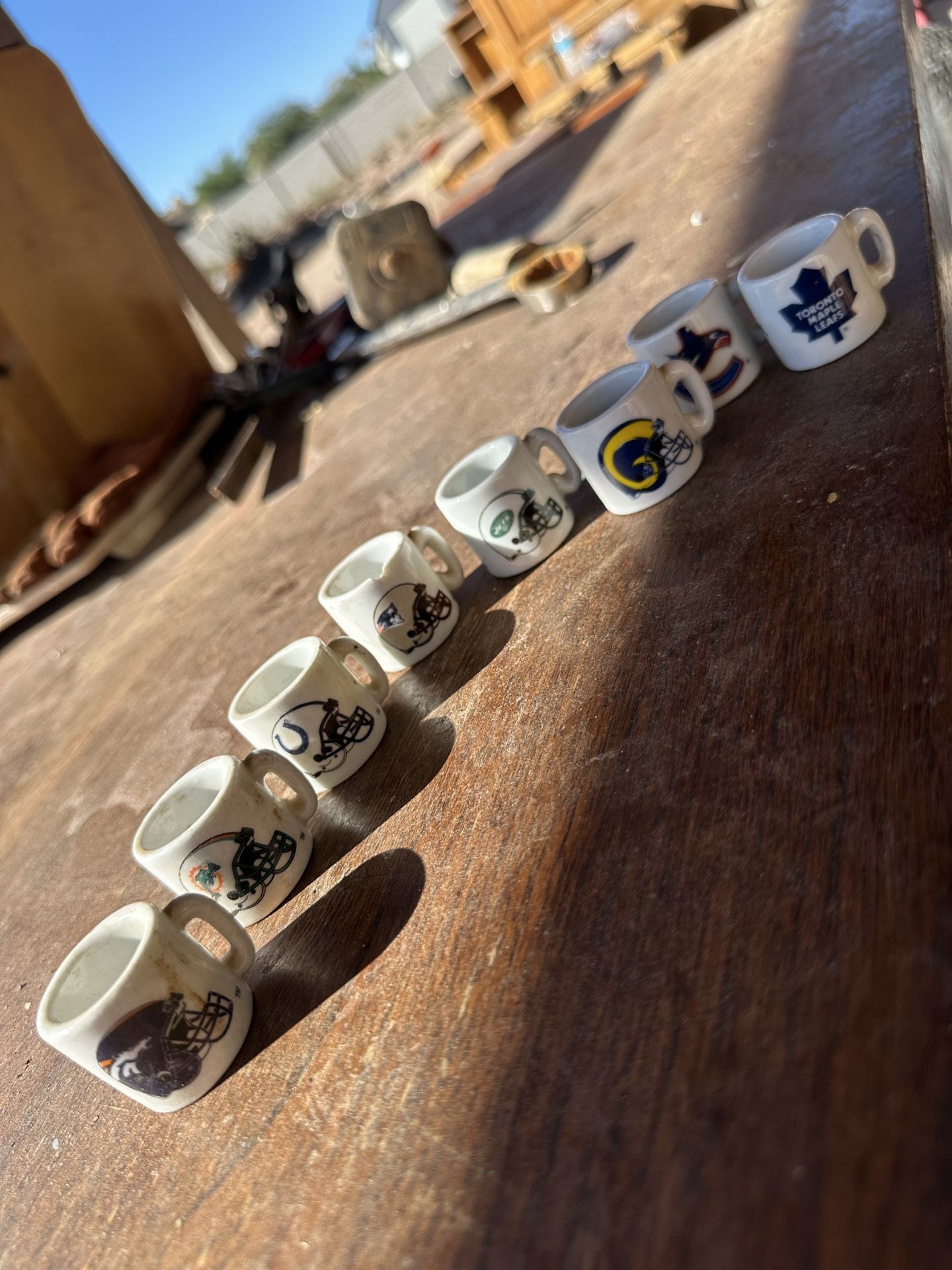 Miniature NFL Ceramic Coffee Mugs