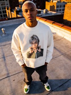 RARE Palm Angels x David Sims Oversized Small Print Crewneck - NWOT + COA (Fits S-M)