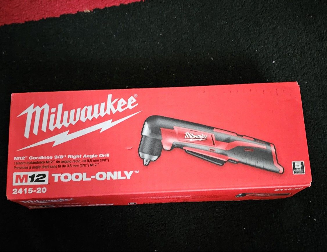 MILWAUKEE M12 RIGHT ANGLE DRILL *TOOL-ONLY *