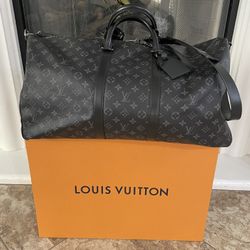 Louis Vuitton Keepall Bandouliere Size 55 Oversized Duffle Bag M40605