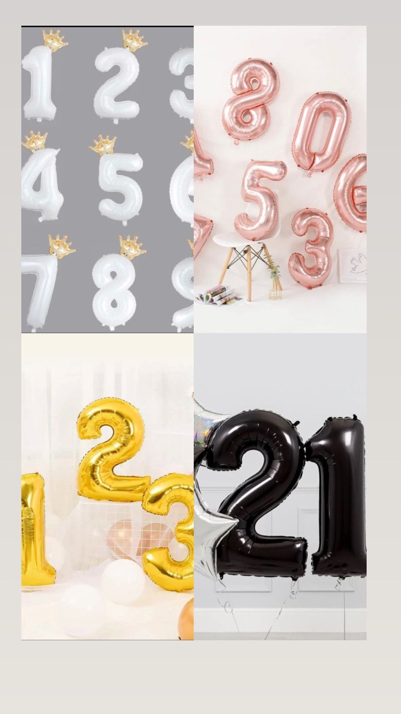 Number Party Balloons -$3 