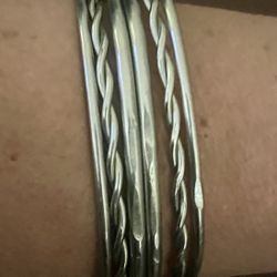 Vintage Native American Silver Bracelet 