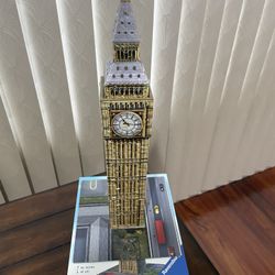 3D Puzzle Big Ben London , plastic pieces sturdy no glue needed for 12+ 