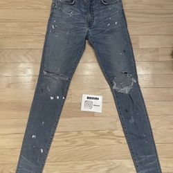 Amiri Jeans Knee Hole paint Splatter Denim