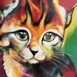 Professionally Framed and Matted Pop Art  Print "Landy" by the artist Ron Burns.