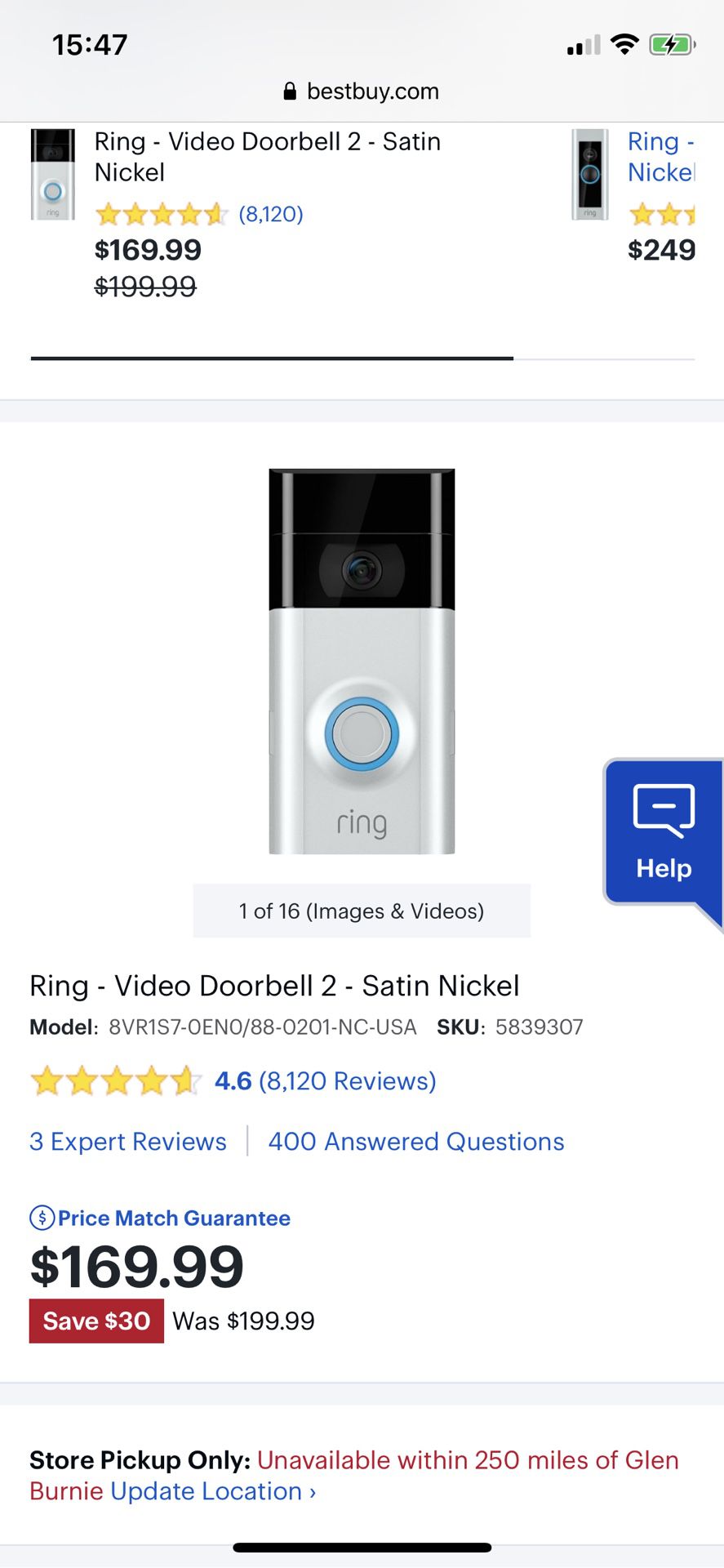 Ring 2 video doorbell