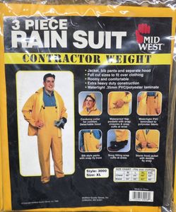 MidWest 3-Piece Contractor Weight Rain Suit (XL)