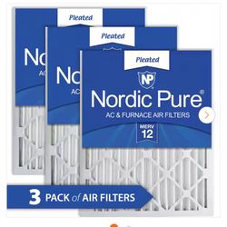 15 in. x 20 in. x 2 in. Allergen Pleated MERV 12 Air Filter (3-Pack)