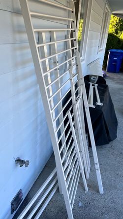 White Metal Bunk Beds – $80  I’m selling two white metal bunk beds with clean mattresses.