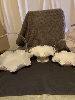 Milk Glass (3) Bowls