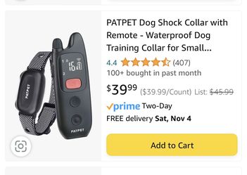 Patpet 682 Dog Shock Training Collar