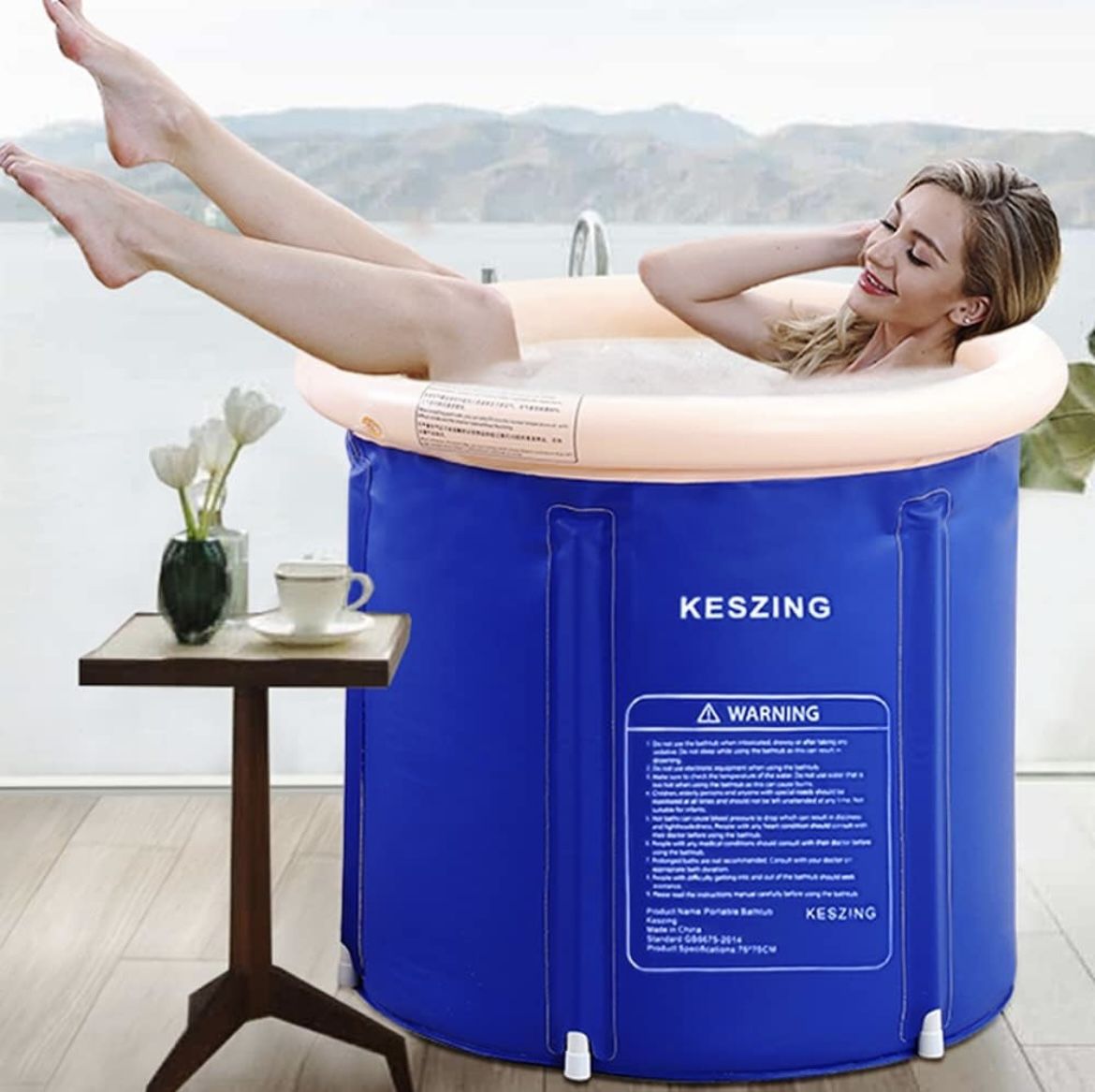 Inflatable/Portable Bathtub for hot baths or cold plunges