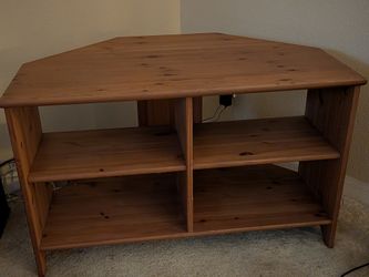 Wood corner TV stand