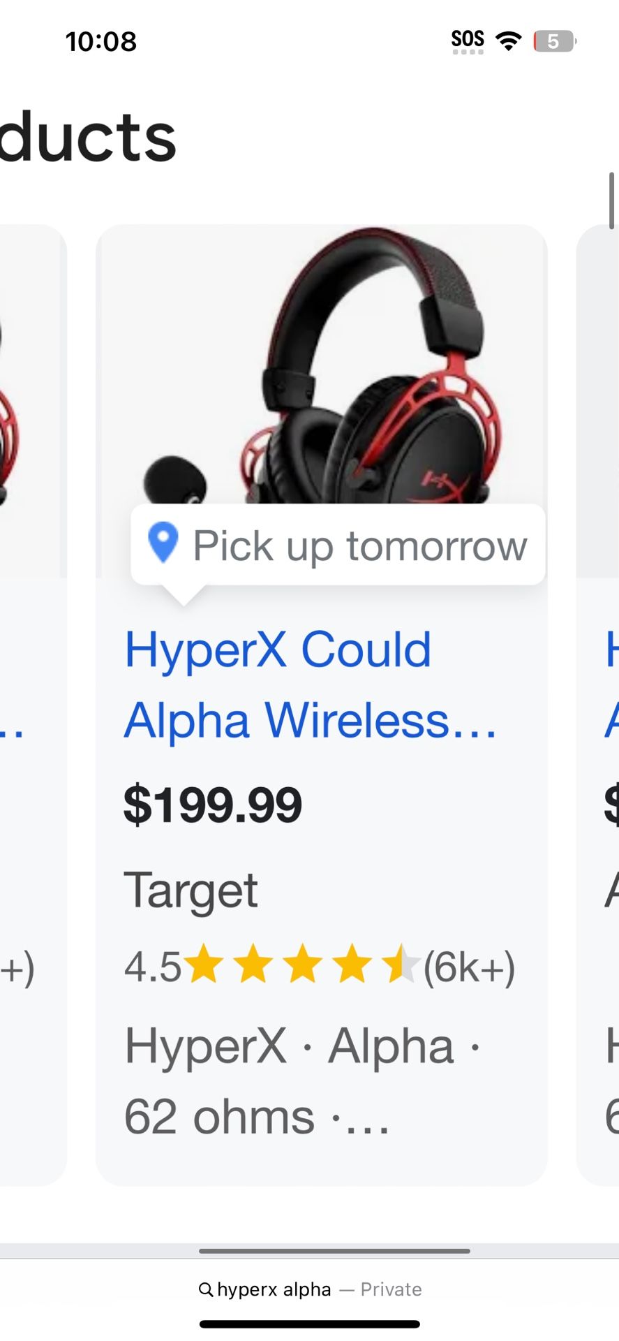 Hyper x Gaming Headset, Wireless