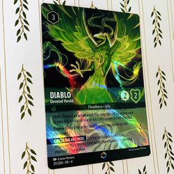 Disney Lorcana Enchanted Diablo - Devoted Herald - NM/M + FREE Booster Pack