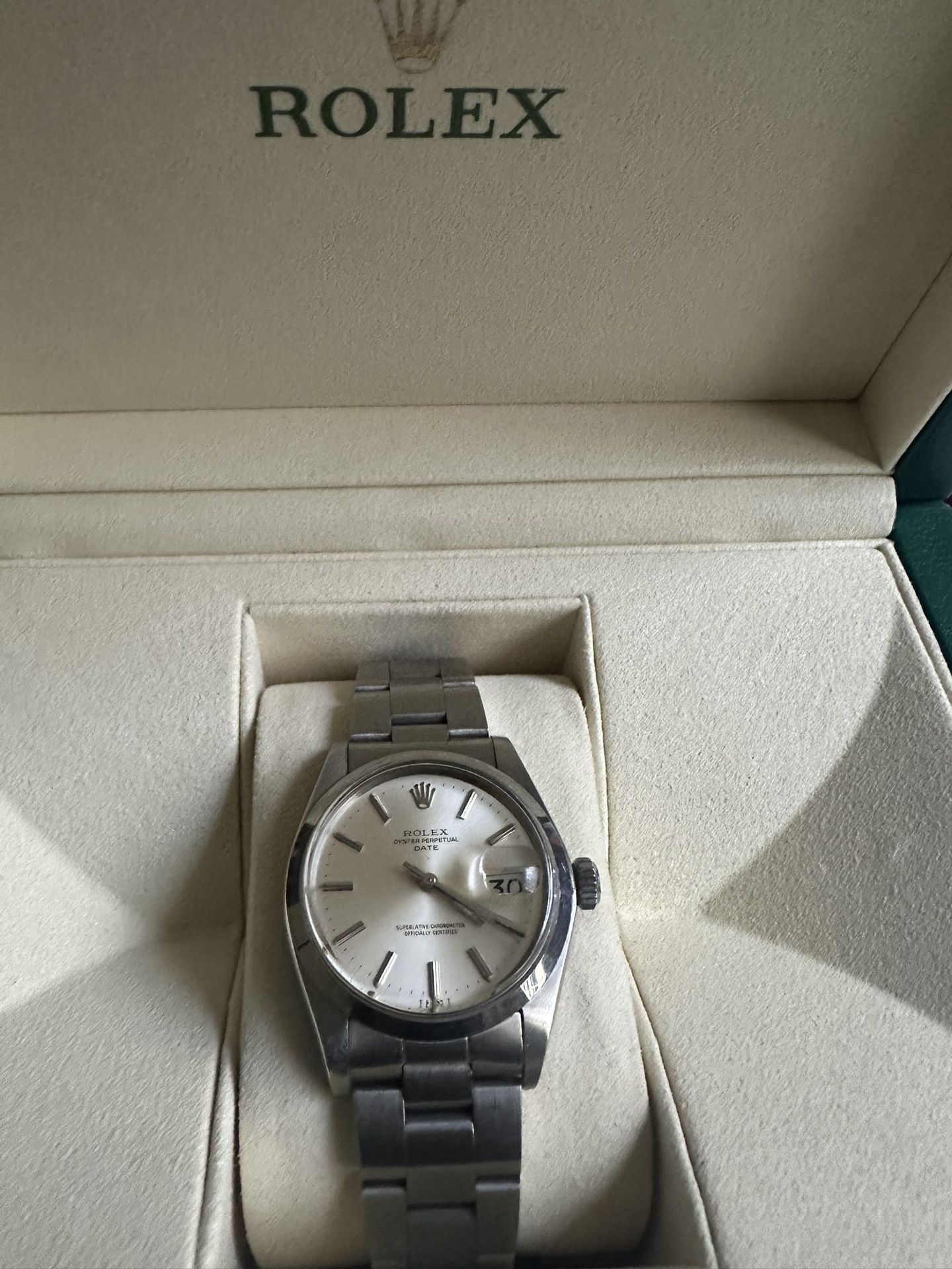 vintage rolex silver dial 34mm