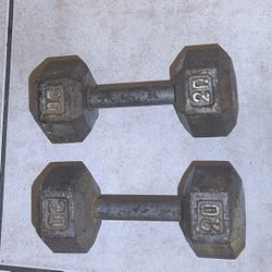 40 Lbs Hex Dumbells Set