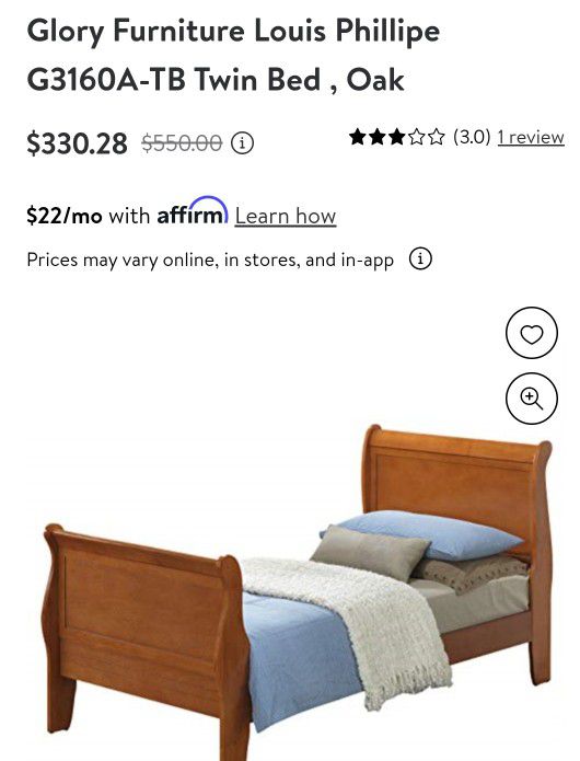 Sleigh Bed Twin