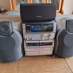 Aiwa CX-NMA845 300 watt Compact Audio Stereo System- 3 cd, 2 cassette