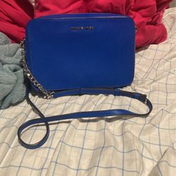 Michael Kors Crossbody Bag Purse In Color Blue