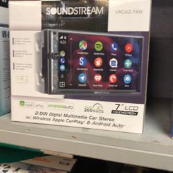 Soundstream 7 Inch Apple CarPlay And Android Auto Stereo 
