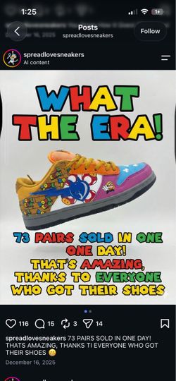 Dope ERA X SpreadLoveSneakers Brand New