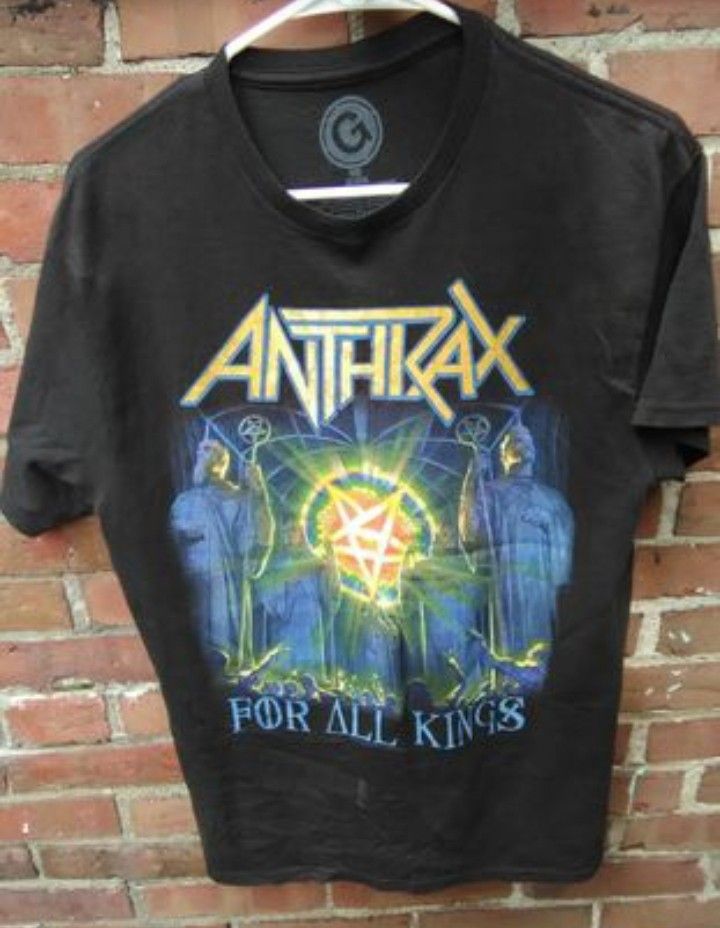 Anthrax For All Kings Graphic Color Print Thrash Metal Band T-shirt Size :Medium