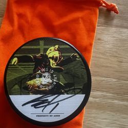 Anaheim Ducks LUKAS DOSTAL Autograph Hockey Puck