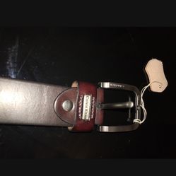 Deep Red Genuine Leather Belt 