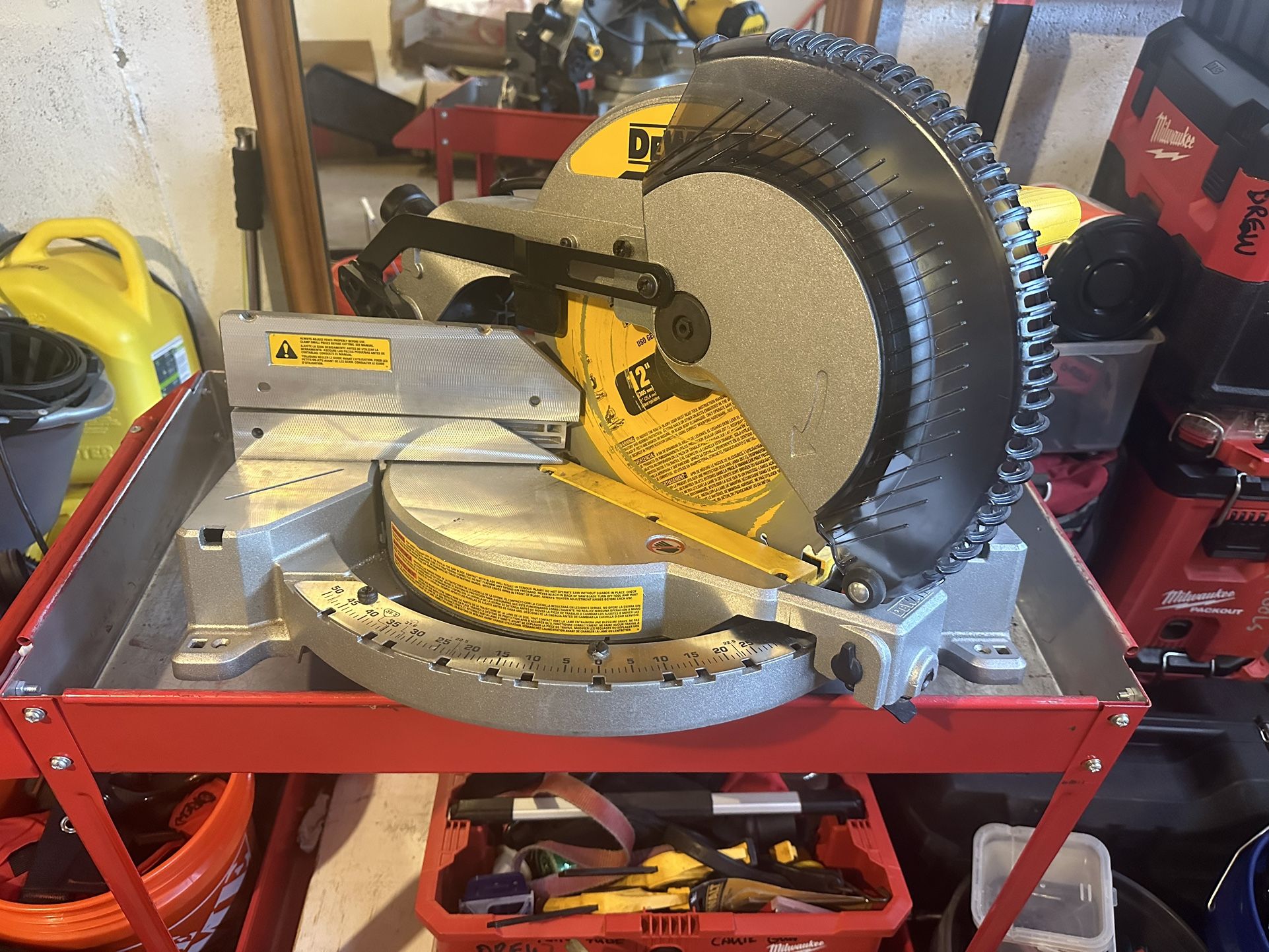 12 In 15 Amp Compound Miter Saw By DEWALT Less Than 6 Months Old Works Like New