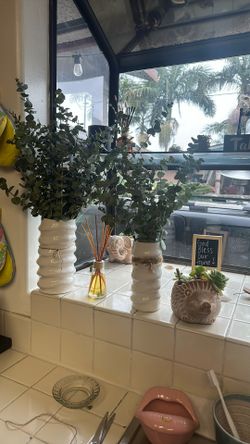 Eucalyptus And Succulents Plants Arrangements, Center Pieces 