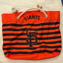 NWT San Francisco Giants Striped Canvas Tote Bag | Rope Handles | SF MLB